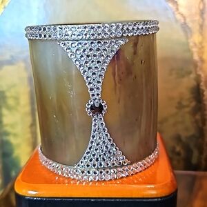 Horn Wide Rhinestone Bracelet